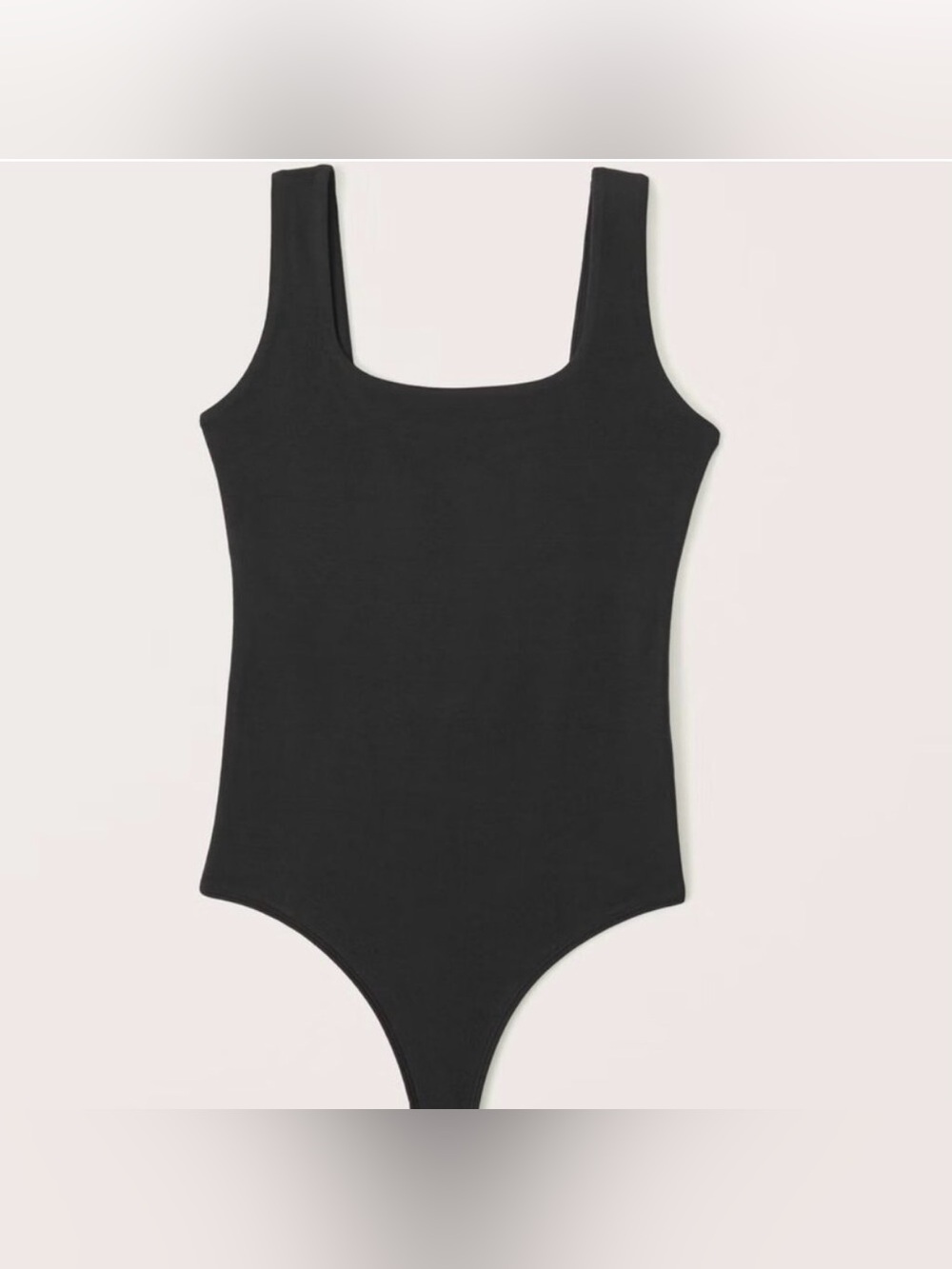 Abercrombie & Fitch black square neck bodysuit